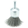 Weiler 3/4" Crimped Wire End Brush, .006" Steel Fill 10005